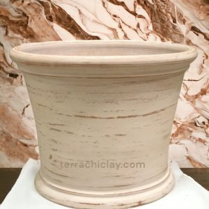 Range of Terracotta Pots 22 45cm Hazel Planter Antique on Marble floor
