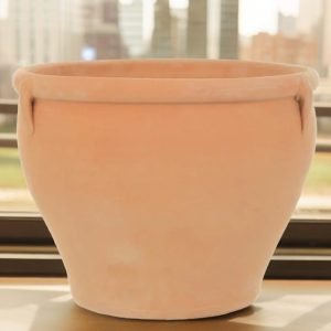 large terra cotta pots on floor