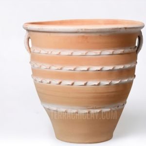 Range of Terracotta Pots 29 large clay planter on grey background