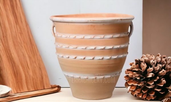 large planter on a wooden floor