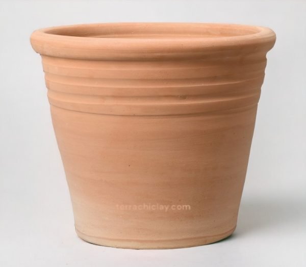 conical shaped planter in grey background