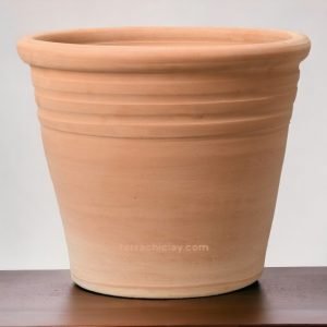 Range of Terracotta Pots 32 pot kilim on a wooden floor