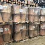 Wooden pallet with planters safely packed